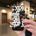 Black pearl pendant Back Cover Phone Case For OPPO A3X Global/A3Global/A40 4G Global Cartoon silicone Anti-knock cute. 