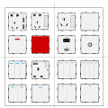 Free Combination Wall Switch Socket Module Dual Frame PC White, 1 | 2 | 3 Gang Rocker Switch Key Built in LED Indicator. 
