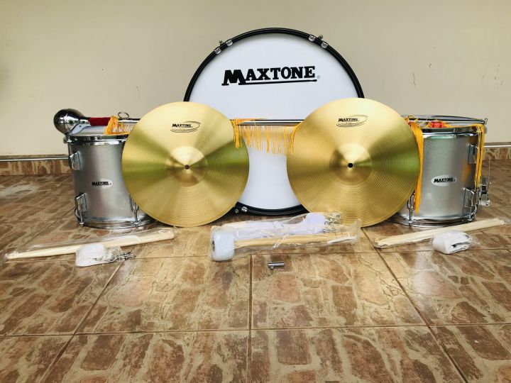 Maxtone%20School%20Marching%20Band%20Instruments%20Full%20Set%2024''%20Bass%20Drum,%202pcs%2014''%20Side%20Drum,%2014''%20Cymbal%20pair,%2060''%20Leader%20Mace%20Silver%20Colour%20maxtone%2024%20inch%20bass%20drum%2014%20inch%20side%20drum%2014%20inch%20maxtone%20cymbal%2060%20inch%205%20feet%20leader%20mace%20-%20Image%208