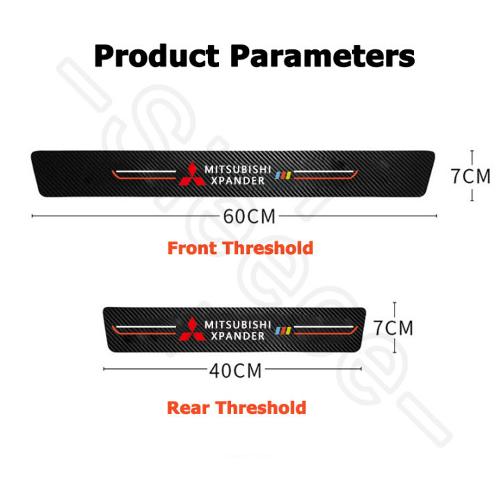 Sieece%20For%20Mitsubishi%20Xpander%204PCS%20Car%20Door%20Sill%20Protector%20Auto%20Carbon%20Fiber%20Threshold%20Strips%20Sticker%20Anti%20Scratch%20Car%20Sticker%20Car%20Accessories%20Exterior%20-%20Image%204