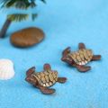 HI-SUHE Resin Ornaments, Sea Turtle Model Landscape Flowerpot Decoration Landscape Prop, Aquarium Fish Tank Decoration Resin Mini Sea Turtle. 