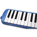 Bee 32 Keys Melodica with Box type Hard Case 1 year Warranty - Blue Pink Instrument with Hard Case Mouthpiece Air Piano Soprano Keyboard Melodica with 2 Soft Long Tubes, Short Mouthpieces and Box type Carrying Bag for Kids Beginners Gift, Blue/ Green/Pink. 