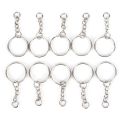 Split Rings Key Ring Keyring Keychain Key Chain Findings Claps Silver Link 50pc. 