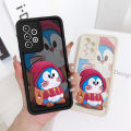 Hontinga for Redmi Note 11 Pro 4G 5G Redmi Note 12 Pro 4G Back Cover Red Doraemon Pattern Ladder Soft Camera Protection Rubber Phone Case. 