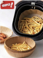 100pcs/50pcs Air Fryer Paper Baking Paper Air Fryer Disposable Paper Baking Mat Oil Absorbing Paper Kitchen Air Fryer Baking. 