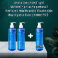 Anti Mite Itching Shower 300ml *3 Acne body wash sabun jerawat badan hilang jerawat Whitening Shower Gel Itchy Antibacterial body wash Remove Mites Whitening (FROM MALAYSIA). 