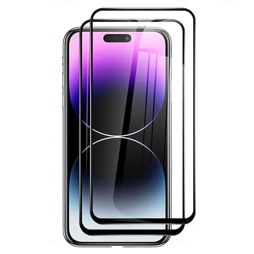 Relaxtoo For Apple iPhone 14 Pro Max 2Pcs Screen Protector Film With Black Edge For iPhone14 Pro Max iPhone 14ProMax iPhone14ProMax 6.7inch Full Cover Tempered Glass