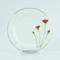 Dankotuwa Red Flower 21pcs Dinner Set. 
