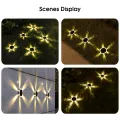 Auoyo solar led outdoor ground garden light Waterproof Courtyard Wall Step Lamp Decoration Solar Fence Light Round Warm Lighting. 