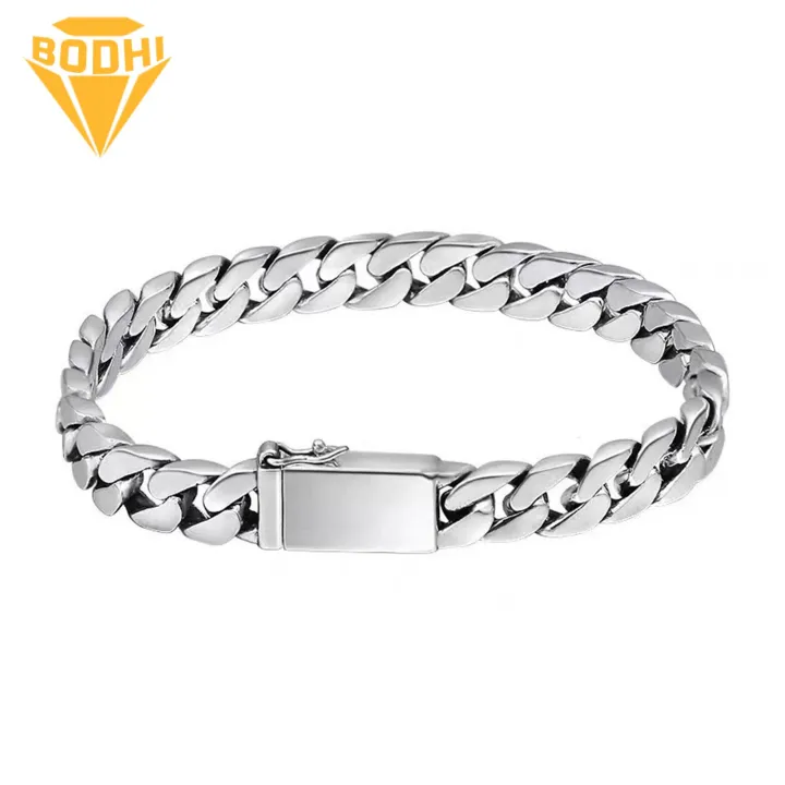 Durable Stainless Steel Bracelet Stylish Stainless Steel Cuban Link Bracelet for Men in Black/gold Perfect Gift for Friends High Quality Alloy Jewelry Rust-resistant Bracelet