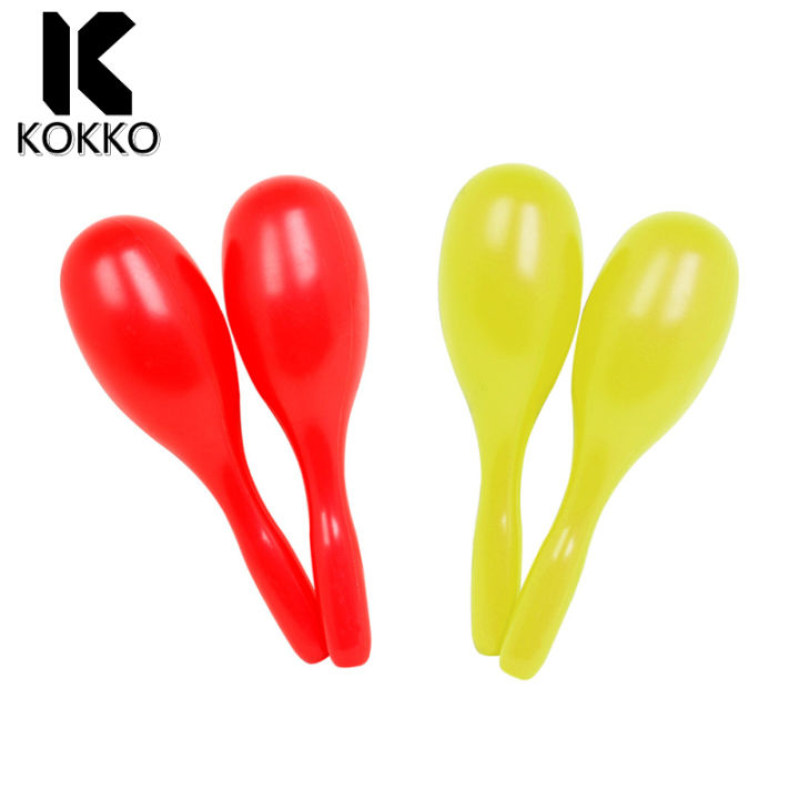 KOKKO 1 Pair Maracas Shakers Hand Percussion Musical Instruments Sand Hammer Kids Toy For Live Performance Party