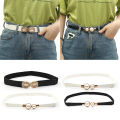 Hot Pearls Buckle Elastic Women Waist Belt Fashion Girls Dress Vintage Thin Belt for Jeans Skirt. 