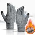 【HOT】 Women Men Warm Winter Touch Screen Gloves Stretch Classical Knit Mittens Wool Full Finger Outdoor Cycling Driving Glove. 