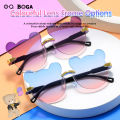 OQ BOGA 8 Colors Unisex Bear Frame Anti UV Kids Sunglasses Children Outdoor Eye Protection Rimless Sun Glasses. 