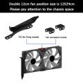 Graphics Card Cooler Dual Fan Mount Rack PCI Slot Bracket for 90mm 120mm Fan. 