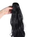 Smooth Invisible Water Wave Wavy False Long Synthetic Girls Heat Resistant Fiber Pony Tail Hairpiece Claw Clip Ponytail Ponytail Wig Hair Extension. 