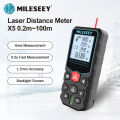 Mileseey Laser Distance Meter X5 X6 Laser Rangefinder 40M 60M 100M for Measuring Distance Area Volume Laser Measurement Tools Bubble Mute Intelligent Laser Measure Rangefinder. 
