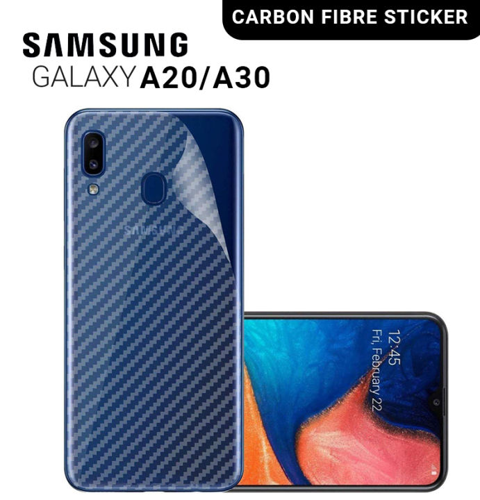 Clear Slim Transparent Carbon Fiber Film Mobile Phone Back Skin Rear Protective Sticker For Samsung A20/A30