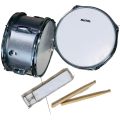 10'' 12'' 14'' Silver/ Maroon Maxtone Taiwan Professional Side Drum for Students, Beginner Drum Set with Drumsticks, Drum Strap, 10.5'' X 6.25'' Grey colour side drum for western band. 