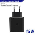 NEW Samsung 45w Wall Charger Original Pd 3.0 Super Fast Charger Cargador Tipo C Samsung Galaxy S24 Ultra S23 Plus S22 Fe Tab S10 S9. 