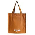 Heavy Duty Brown Eco Friendly Large Canvas Tote Bag with Zipper - 14.5 inches (L) * 3 inches (W) * 16 inches (H) - Holds up to 15kg. 