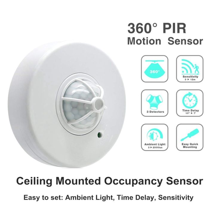 3-12M 360 Degree Ceiling Occupancy Sensor Motion Sensor Light Switch High Sensitive PIR Motion Sensor Switch