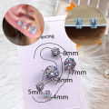 Crystal Magnetic Ear Stud Earrings Zircon Magnet Earrings Non Piercing Jewelry ANLAN. 