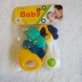 4 Pcs Baby Teething Toy Set Silicone Baby Teether Freezer Safe Soothing Teether Set 3+ Months. 