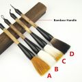 【The hottest this year】1PC Chinese Calligraphy Brush Pen Goat Hair Bamboo Shaft Paint Brush Penmanship Art Stationary Oil Painting Brush 4 Styles. 