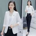 Stitching Lace Small Suit Jacket Thin 2024 Spring and Summer Fashion Korean Slim Fit Slimming Temperament Office Wear Suit. 