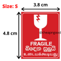 Fragile Sticker English Sinhala Tamil 500 / 200 / 100 / 50 Stickers for Daraz Packaging. 