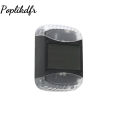4pcs 4led Solar Wall Lamp Waterproof Up Down Luminous Night Light For Outdoor Garden Courtyard Decoration. 