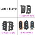 New Back Rear Camera Glass Lens With Cover Frame Holder For Xiaomi Mi8 Mi 8 Se 10 Lite 8Se. 