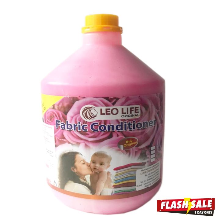 Pink Fresh Fabric Conditioner Bottle, After Wash Liquid Fabric Softener - For Softness, Shine & Long Lasting Freshness - 4L