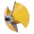 1Pc 8Mm Shank Large 45 Degree Chamfer Bevel Edging Router Bit Tool. 