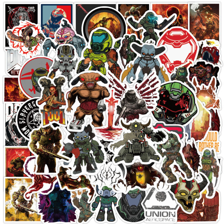10/30/50PCS Game Doom:Eternal Stickers Laptop Guitar Luggage Skateboard ...