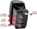 Car Rocker Toggle Turn Signal Switch Left Right Lachting Switch 12V-24v On-Off-On-off Yacht Self-locking Switch 5PIN LED 2_575L. 