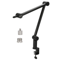 BOMGE Boom Arm Mic Stand - Adjustable Heavy Duty  Suspension Boom Scissor Arm Stand with Cable Management Channels, Desk Clamp for Podcasts, Streaming, Gaming, Home Office, Recording. 
