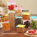 Stackable & Space Savvy - Pocket Block Container Set Of 6, Kitchen Food Storage Container Set, Canisters for kitchen, Space Saving Stackable Containers. 