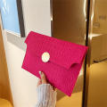 Business Women's Bag Trendy Clutch Bags Felt Indentation Handbag Casual Ladies Clutch Bag Solid Color Handbag. 