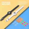 【ZIME】AirTag celet for Kids,Silicone Watch Bands Anti-Scratch Films for Kids Children, [Upgraded] Metal Studs Anti-dropping Wristband Compatible with AirTag. 