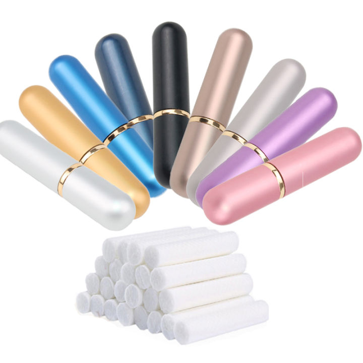 10pcs 10Colors Metal Nasal Inhalers for Essential Aromatherapy Empty ...