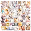 20/40pcs Cat Stickers Cute Pussy Cats Stickers for Laptop Scrapbook Journal Kids Girls Boys Stickers. 