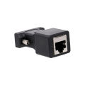HXSJ 2Pcs Vga To Rj45 Adapter Vga Male To Rj45 Adapter Ethernet Port Converter Cat5E Cat6 Network Cable Adapter. 