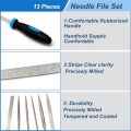 13Pcs Small File Kit Metal Diamond Needle File Kit File Tool Set for Precision Metal File Work Wooden Jewelry Model DIY. 
