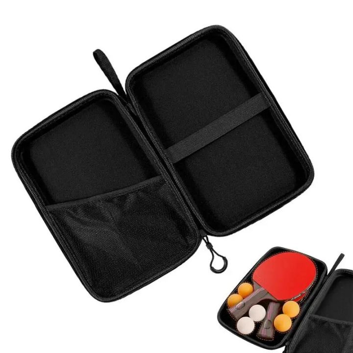 EVA Carbon Fibre Table Tennis Racket Box PingPong Bag Portable Table Tennis Paddle Cases Zip Pocket Package Sports PartsUSB Fan