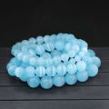 Natural Ocean Blue Cat Eye Stone Bracelet - 10mm. 