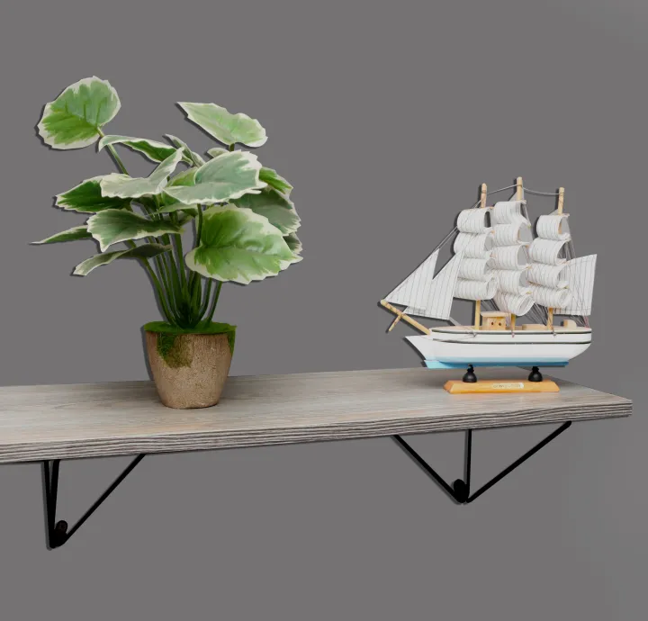 WOODEN GRAY - SHELF PANEL (24" x 12")