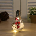 Transparent LED Ornaments Hanging Decoration Balls Christmas Decoration Supplies Simulation Light Bulb Transparent Hanging Ornament Balls. 