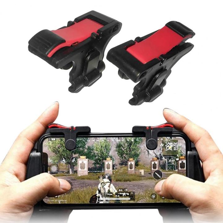 1 Pair D9 Plastic Non-Slip Mini Mobile Phone Holder Gaming Triggers ...